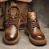 Autumn and Winter Retro High-top Leather Martin Boots Fashion Casual Men's Shoes Student Outdoor Platform Tooling Shoes
