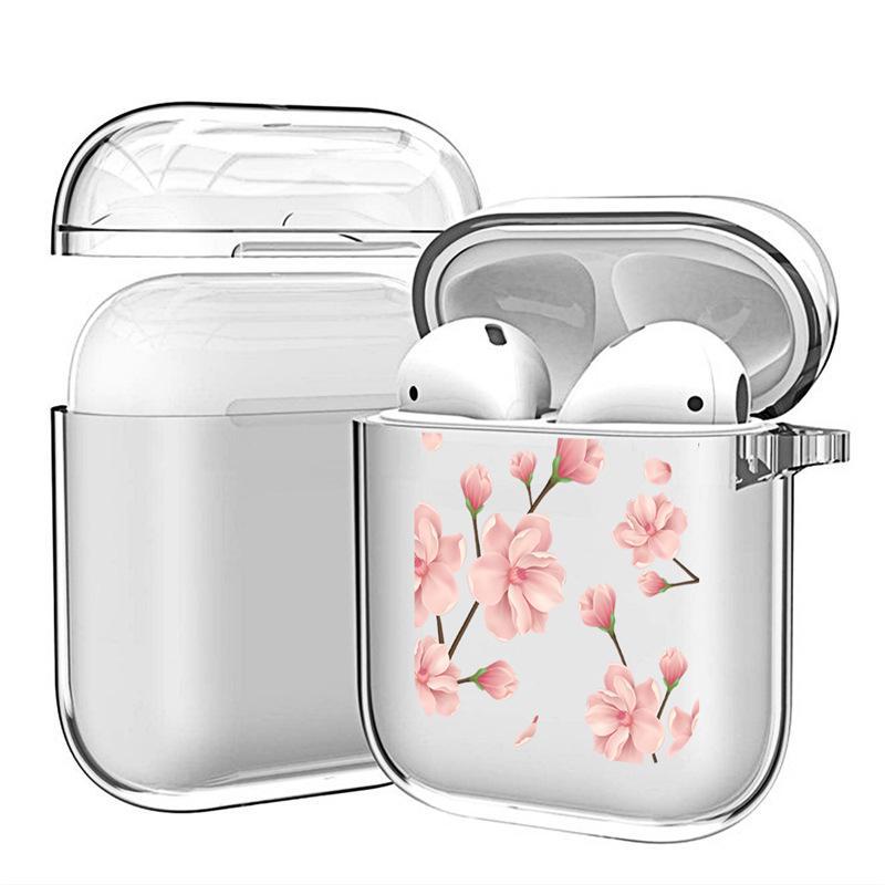 

Противоударный прозрачный мягкий чехол из ТПУ с дизайном хризантемы для Apple AirPods 4 4