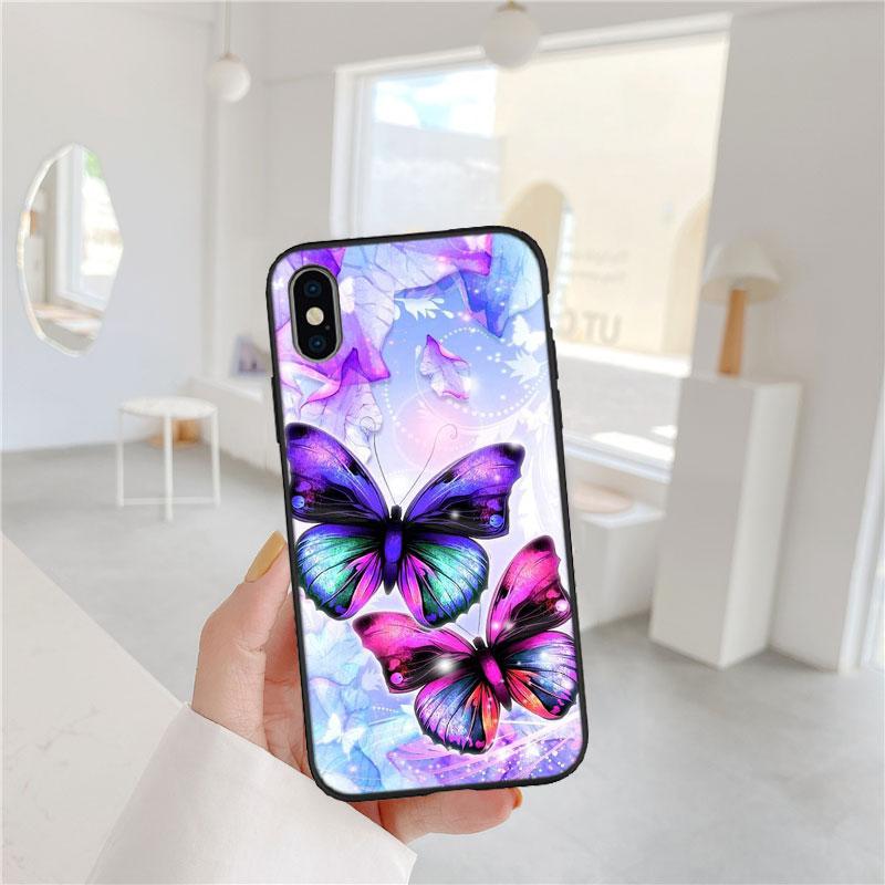 LO26 Colorful Butterfly Soft Shell Phone Case for Redmi Note 13 14 Pro+ Plus A3 A3X 13X 13C 13R 14S 14C 14R