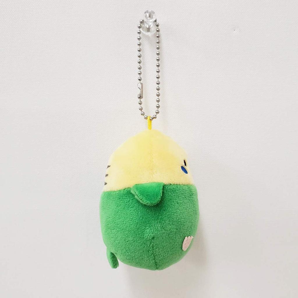 BESTEVER Soft Egg Ball Chain Plush Toy, Budgerigar, Green, Parakeet, 46161