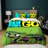 Kids Teen Titan-s Go Bedding Duvet Cover Set 3 Pieces Bedding Set for All Season Lightweight Duvet Cover with Zipper Closure