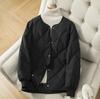 Winter New Thin Down Jacket Women's Short Collarless Lightweight Fashion Small Baseball Jacket
