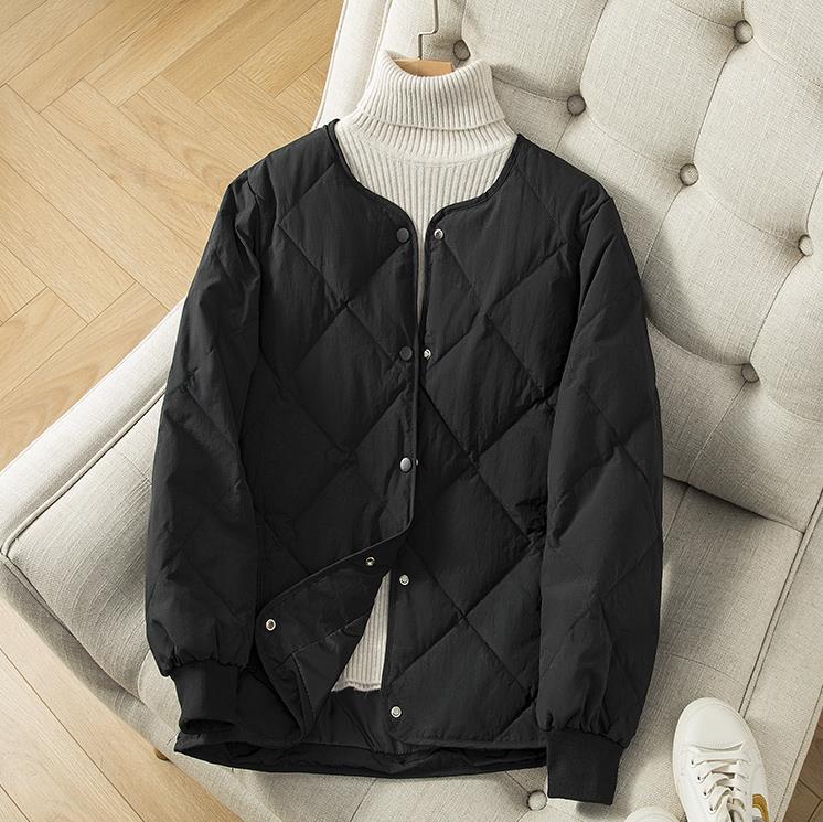 Winter New Thin Down Jacket Women's Short Collarless Lightweight Fashion Small Baseball Jacket