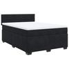 Maison Exclusive - Sommier à lattes de lit avec matelas Noir 140x200 cm Velours