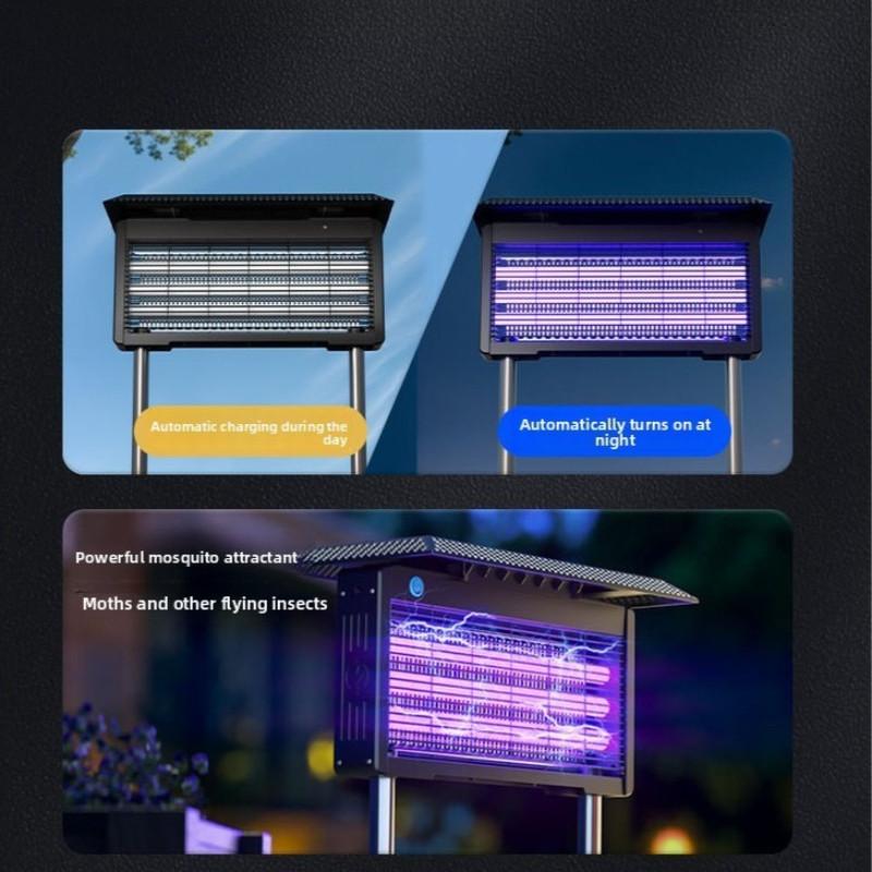 Outdoor Automatic Anti-Mosquito Lamp Waterproof Solar Mosquito Killer Light Courtyard Farm Large Insect Killer Artifact