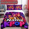 3pcs Duvet Cover Set (1*Duvet Cover + 2*Pillowcase, Without Core), Custom Name KPop Hunters Pattern Bedding Set, Home Bedroom Decor Gift