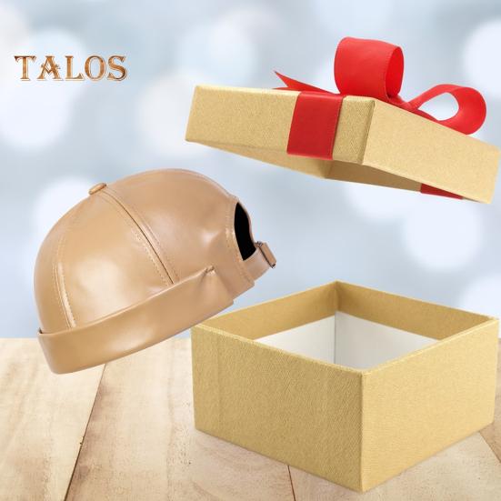 Klobouk Dome Velký Obvod Hlavy Elastický Klobouk Lebka Prodyšný Měkký Pohodlný Jednobarevný Faux Kůže Klobouk pro Muže ve Středním Věku