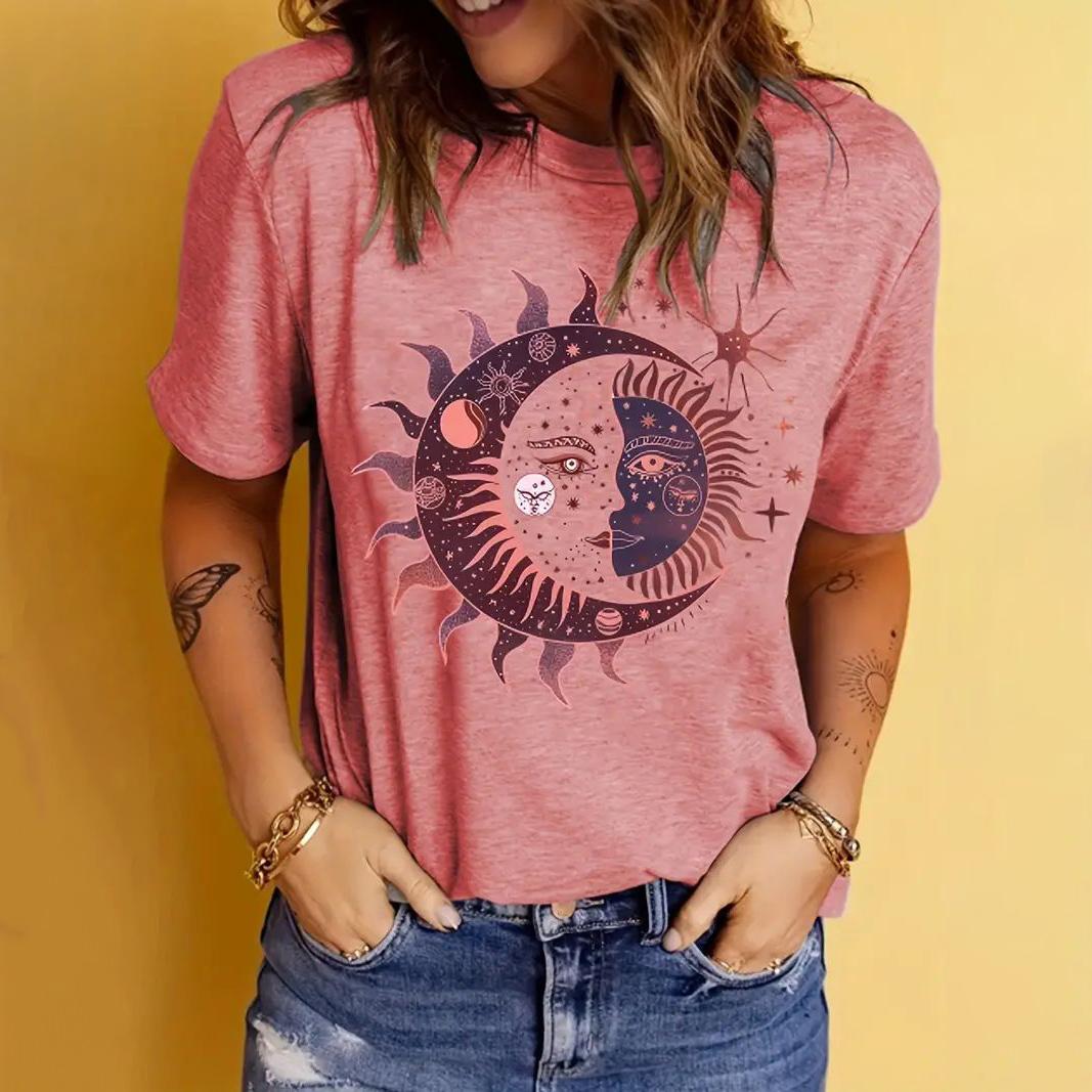 

Летняя женская футболка с графическим принтом, повседневная футболка с коротким рукавом, уличная мода, футболка с круглым вырезом, женская свободная одежда, пуловер 6XL