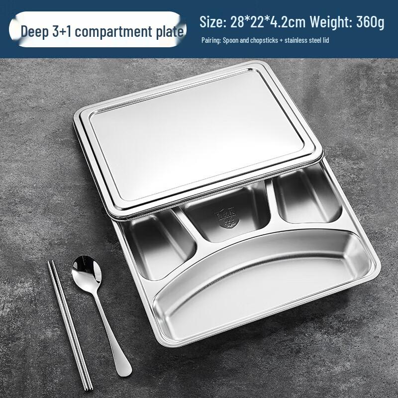 Wuhe 304 Stainless Steel Divided Lunch Box Set