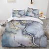 Colourful Marble Bedding Set Purple and Green Marble Duvet Cover Set Men Teens Boy Modern Abstract Art Polyester Comforter Cover