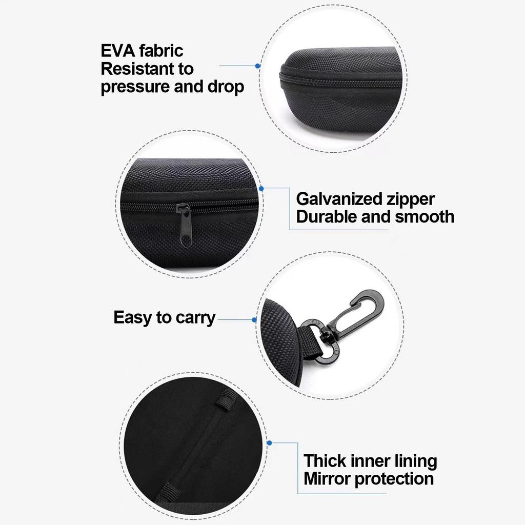 1Pc Sunglasses Sunglasses Men's Women's Storage Box Portable Anti-Stress Travel Zipper Eyeglasses Frame Glasses Case