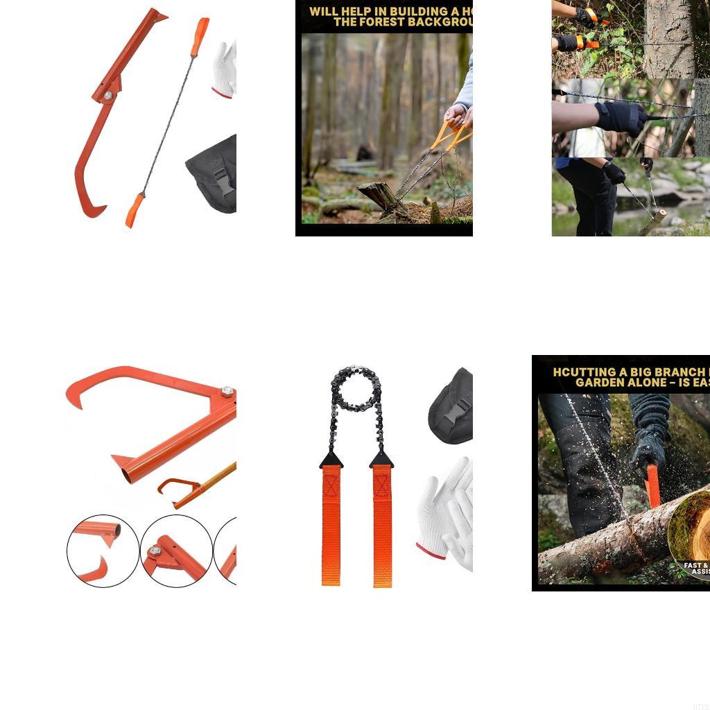 H7EE Pocket Hand Chainsaw Foldable Portable Camping Outdoor Emergency Cutting 3 piece set