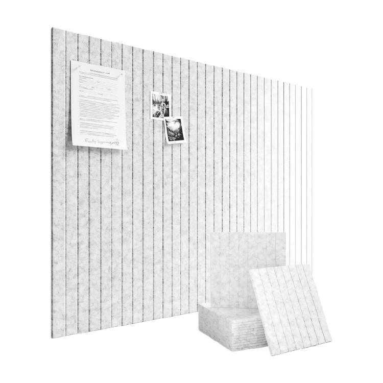 Felt Bulletin Board Cork Board Alternative Push Pin Board Cork Board Felt Wall Tile with Slats Wall Paneling for Office