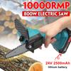 4 Inches Mini Cordless Electric Chain Saw 24V Lithium Battery Charger Portable Rechargeable Garden Logging Saw  Woodworking Tools