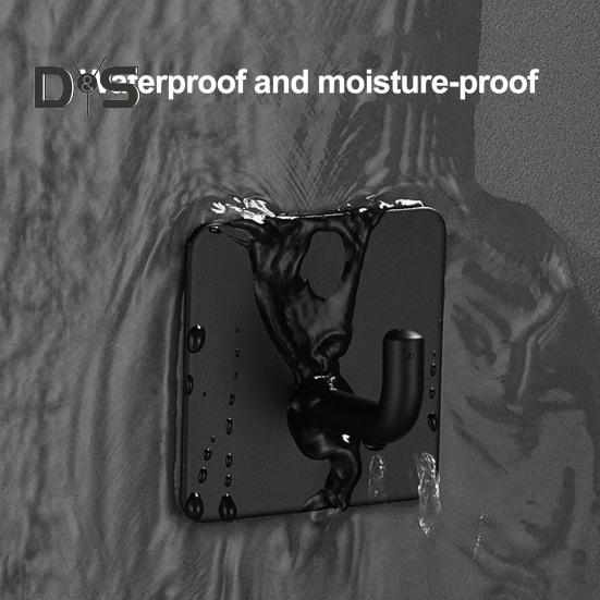 6st Väggförvaringskrokar Starka bärande stansfri Enkel installation Självhäftande krokar i rostfritt stål