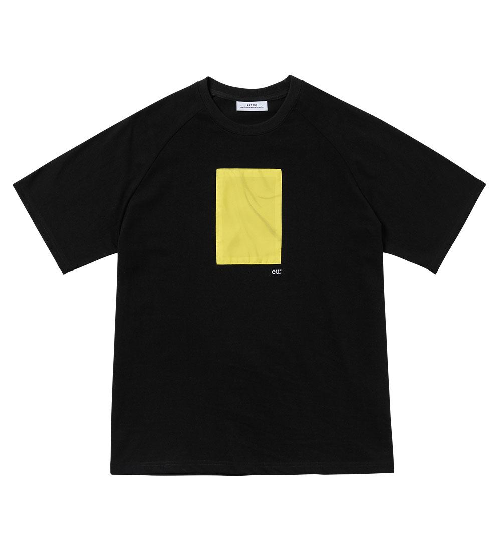 261 Iui Signature Wrinkle Raglan T-Shirt Black Yellow Black/2