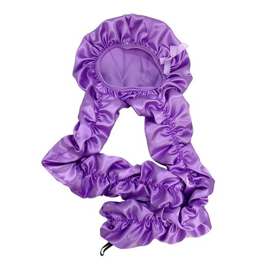 Hair Curling Hat Smooth Satin Soft Breathable Fabric Braids Twists Hat Curling Hat Women Sleeping Long Hair Cap