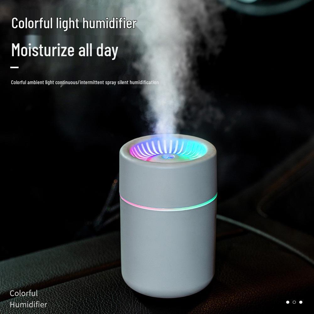 Iridescent Aromatherapy Car Humidifier with Atmosphere Light Atomizer