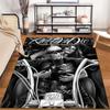 Ride or Die Motorcycle Couple Rug - Non-Slip Floor Mat for Home Living Room Bedroom Office Chair, Biker Themed Decor Mat
