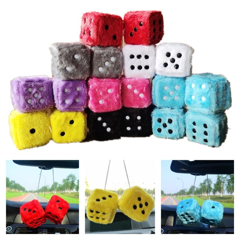 Soft Plush Dice Toy Hanging Decoration For Car Festive Ornament