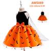 Europäisches & Amerikanisches Halloween Fledermaus Kleid Kostüm mit Netzumhang für Mädchen