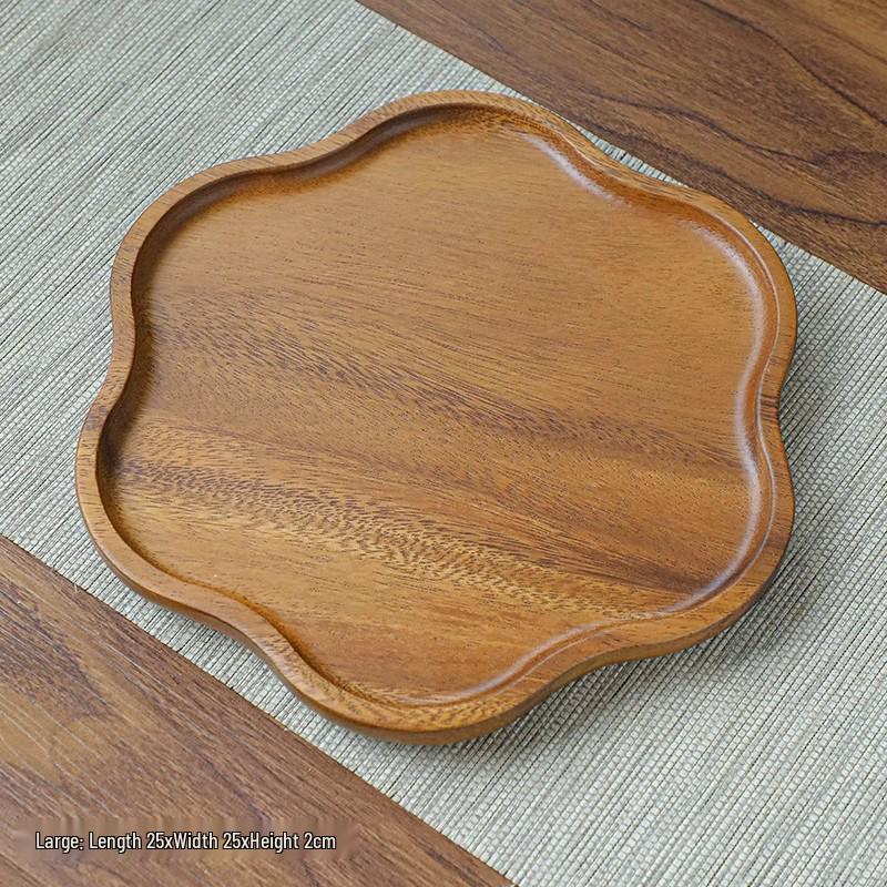 Tavă versatilă din lemn de nuc japonez – Ideală pentru servirea ceaiului, fructelor sau pizzei în hoteluri