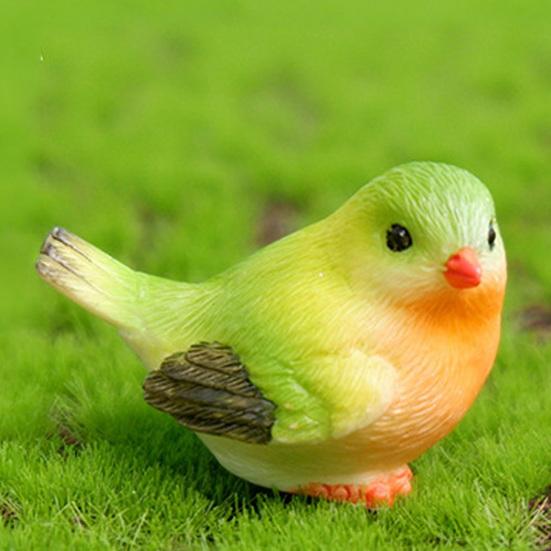 Yousheng Mini Bird Figurine Tiny Resin Bird Cake Topper Miniature Bird Animal Figure for Dollhouse Accessories Fairy Garden Plant Pot Ornaments