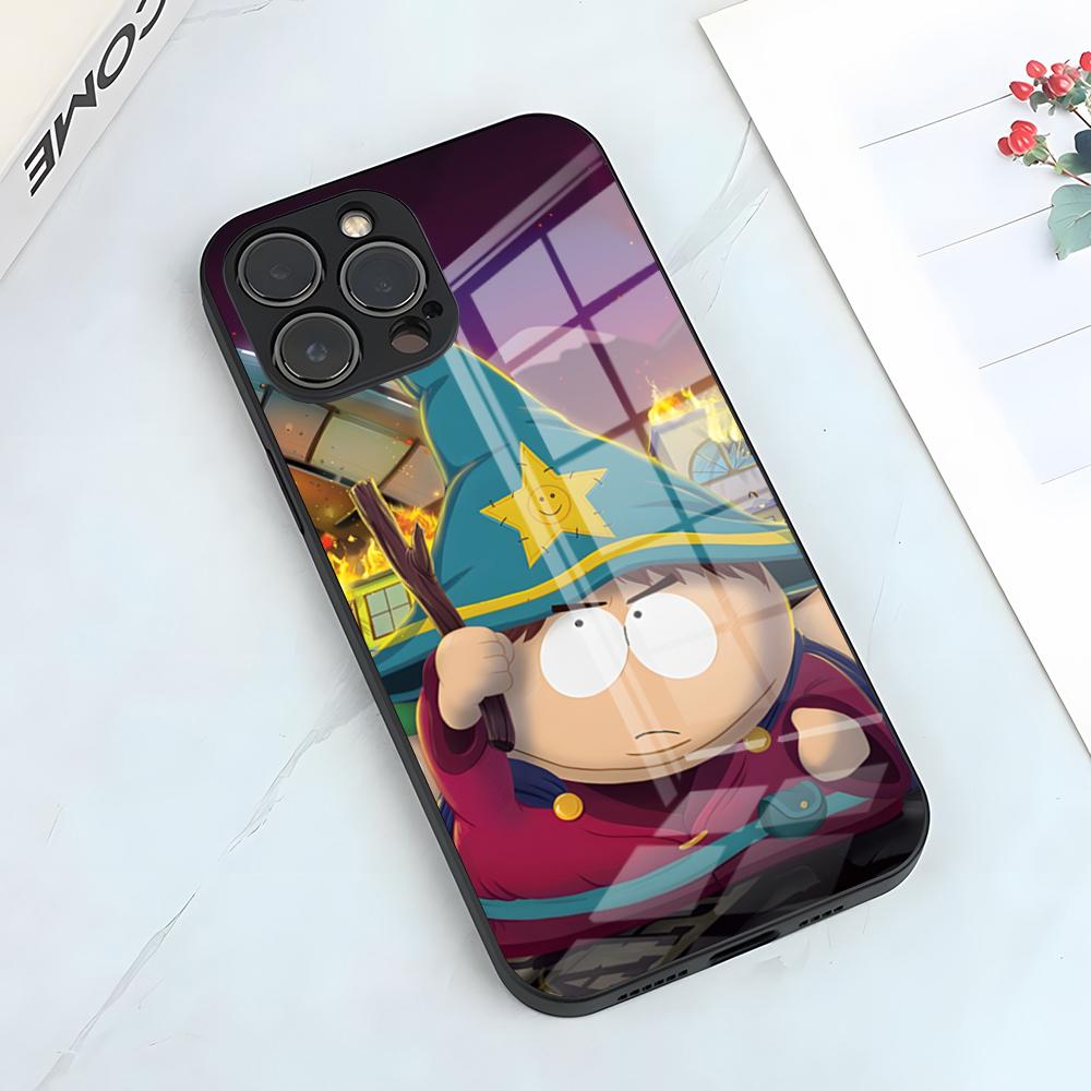 Cool South Park Phone Case For IPhone 17 Pro Max 15 Pro 16 14 Plus 12 13 Mini 11 Pro Shockproof Glass Cover