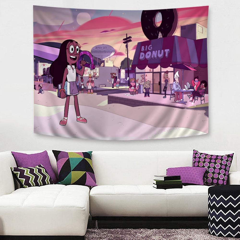 Cartoon Steven Universe Anime Tapestry Hanging Tarot Hippie Wall Rugs Dorm Home Decor