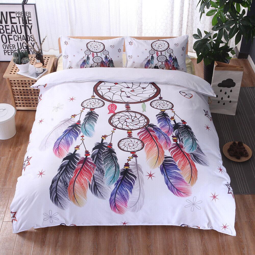 Dream Catcher Quilt Duvet Doona Cover Set Single Double Queen King Size Bedding