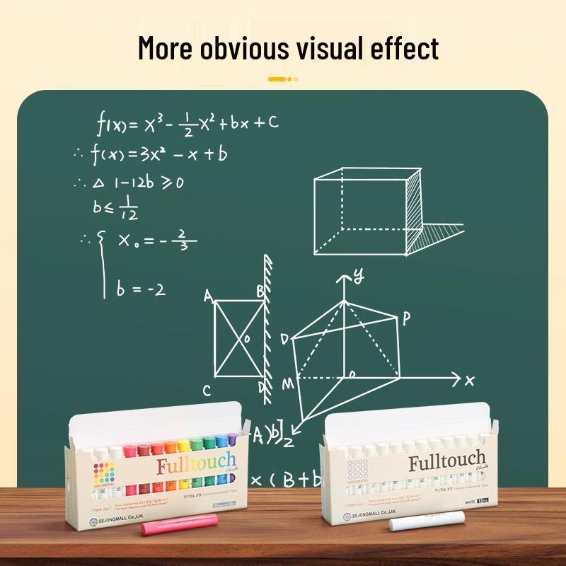 HAGOROMO Dust-Proof Colored Chalk for Kids and Teachers