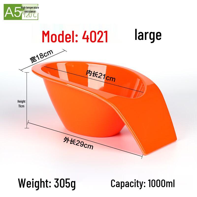 Jingbaodi Melamine Hot Pot Dipping Bowls - Large Orange (Set of 10)