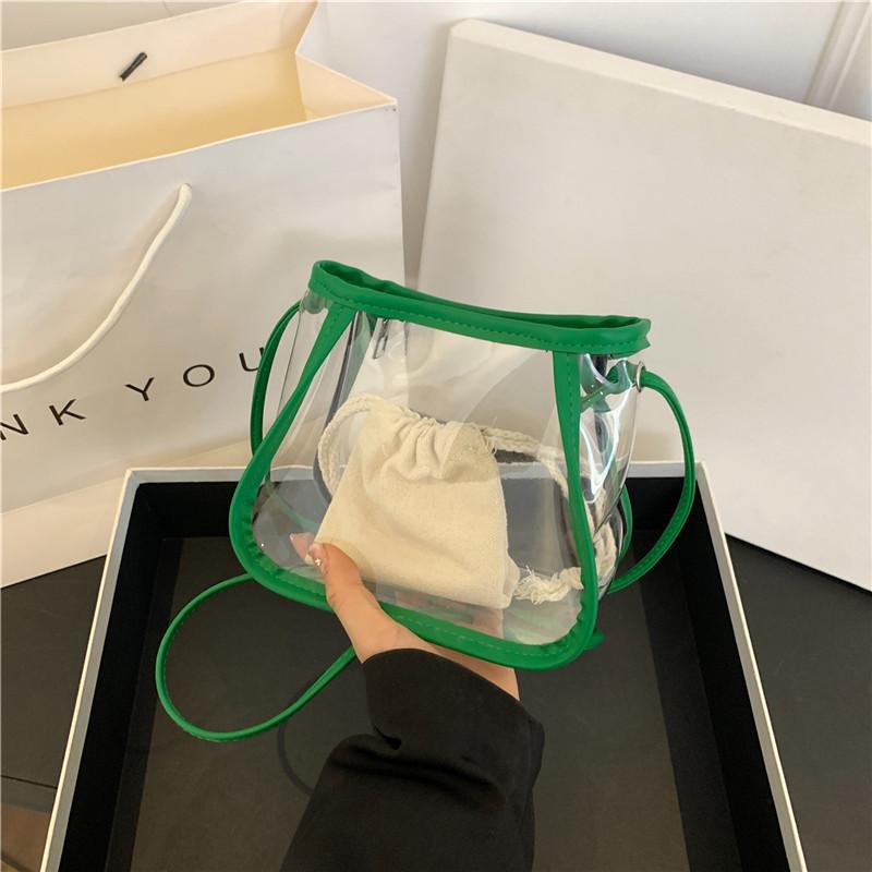 

2 In 1 Clear Crossbody Bag Waterproof Portable Shoulder Bag Casual Pvc Women S Bag Bag