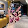 Ins Wind Japan and South Korea Black and Red Butterfly Is Suitable for Samsung S23fe Transparent Mobile Phone Case s21ULtra Anti-drop Soft Case S24 +