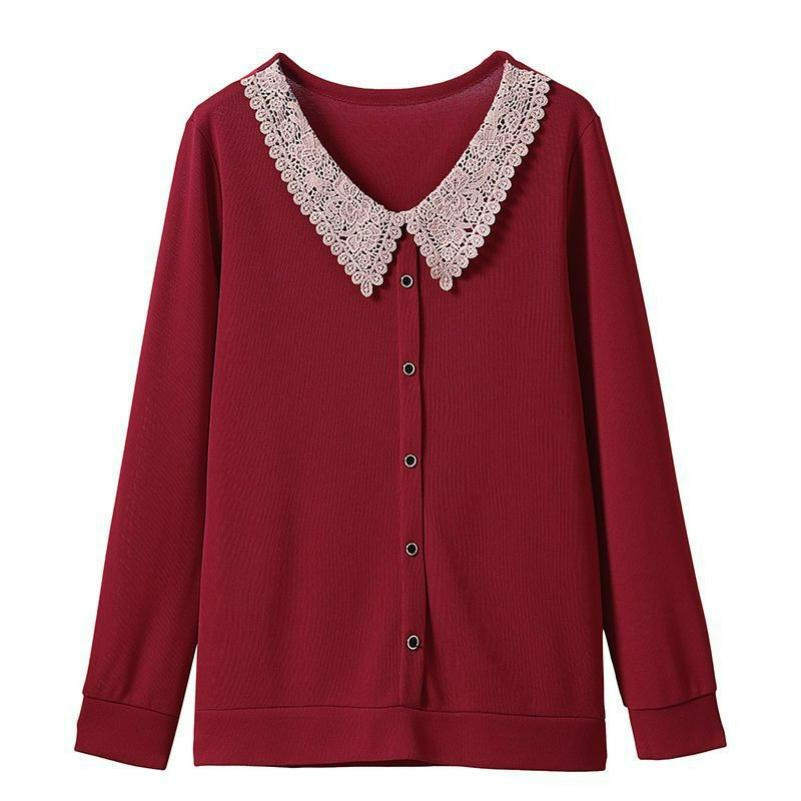 Mother's Bottoming Shirt Women's Spring and Autumn Long-sleeved T-shirt Large Size Loose Fashion Western Style Top Trend