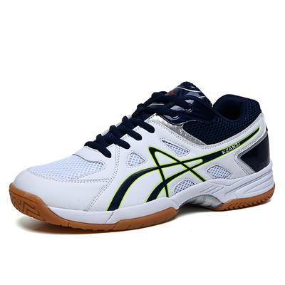 Sapatos de voleibol profissionais masculinos sapatos de badminton respiráveis sapatos de tênis de mesa femininos absorção de choque sapatos de treino e competição esportes