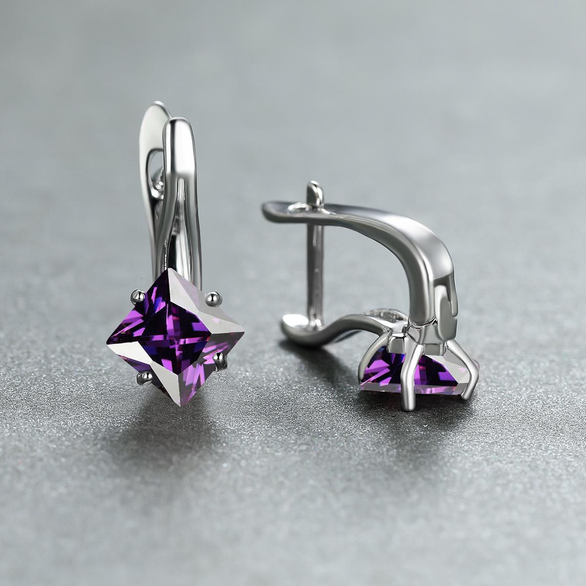 

Изысканные серьги, модные украшения, золотистый цвет, алмазная огранка, цвет морской волны, синий камень, камень для невесты, принцессы, обручальные серьги серебряный/фиолетовый