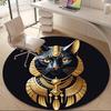 1pc Cat Pharaoh Office Round Area Rug, Indoor Mat Suitable ForOffice, Under Office Chairs Bedroom Living Room Home Decor, Room Decot083