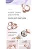 Rose Gold M106 Bluetooth Headset with Love Heart Design - Ear Clip In-Ear, Long Battery Life.