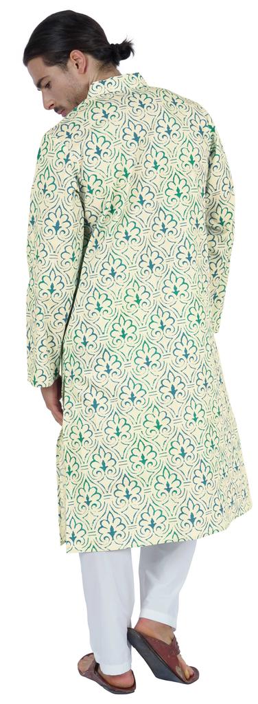 Atasi Designer Kurta For Men  s Printed Chinese Collar Summer Ethnic Party