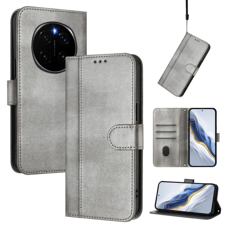 Linien-Spleißschnalle Retro Leder Handyhülle