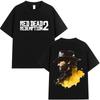 Vintage Red Dead Redemption 2 Print Merch Tshirt Men Women Clothing Fashion Oversized Tee Shirt Vintage ONeck Short Sleeve Tee