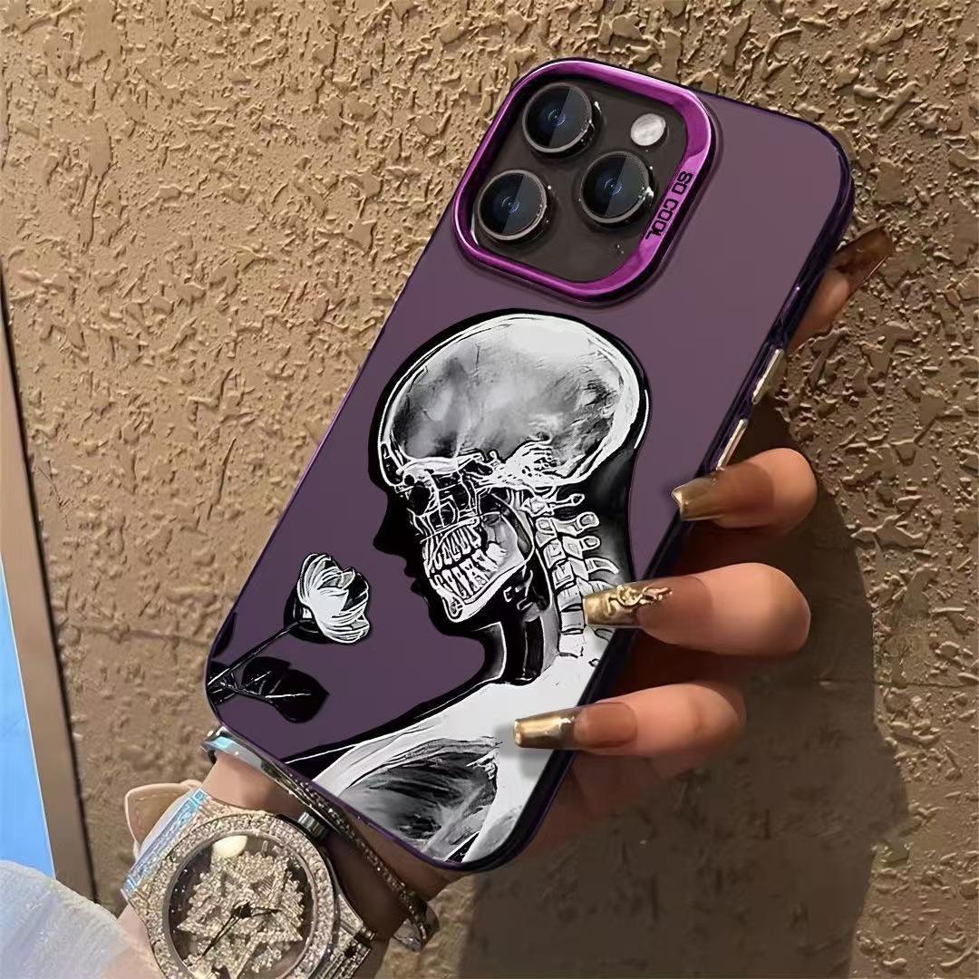 

Rose Skull iPhone Case: Compatible with iPhone 13, 14, 15 Pro, Advanced 16, 17 Air 7 Plus