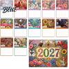 Progetti Fai da Te per Principianti 2027 Calendario da Appendere Pittura Diamante Finto Pittura Strass Illustrazione Stagionale Festa Festività Rito Tema Regalo Spirale
