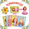 6-48 Pictures/Bao Princess Face Change Puzzle Sticker Cartoon Princess Face Change Make A Face Toy Puzzle Sticker