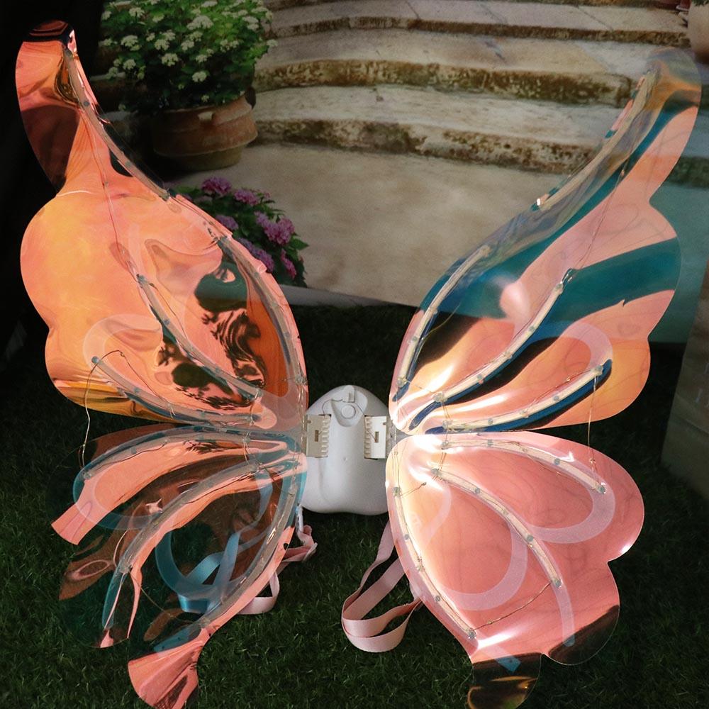 Ailes de Papillon Électriques LED Battantes Ailes de Fée Électriques Lumineuses Créatives Fête