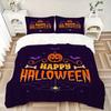 3pcs Featured Happy Halloween Theme Printed Quilt Set - Includes 1 Quilt Cover and
