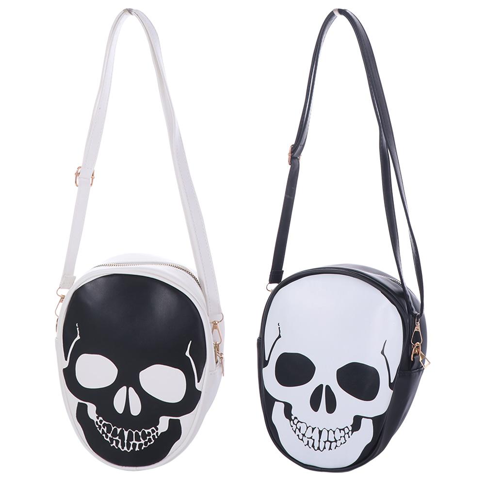Devil Halloween Skull Shoulder Bag Creative Novelty Leather Candy Bag Ghost Crossbody Bag  Women