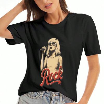 Rock Guitarist  Cotton T Shirt, Premium Cotton Print, Durable, Casual Fashion. Cool Rockstar Graphic Tee, Guitar Player Band Fan Apparel, Music Lover 