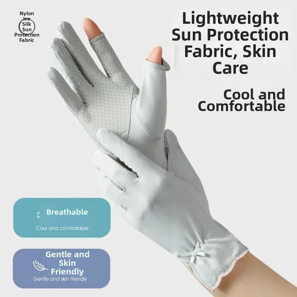 Thin Ice Silk Riding Gloves Sun Protection Summer Driving Mittens Women Sunscreen Gloves  Summer